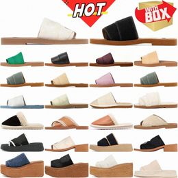 Pantoufles Sandales Designers Slide Womens Sandal Slide Sliders Femmes High Woody Flat Beige blanc noir rose rouge vert rouge bleu Lightpgai #