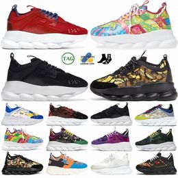 Designer Sneakers Mens schoenen kettingreactie zwart wit gaas rubber suède centrale Griekse sleutel print platform platte sneaker voor dames traikiun#