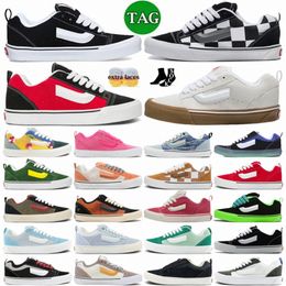 Knu Skool Sneakers Platform Black White White Mega Revise Red Purple Navy Off Gum Green Amarillo Vault Mran Mran Leopardo Asphalt Goldshwi#