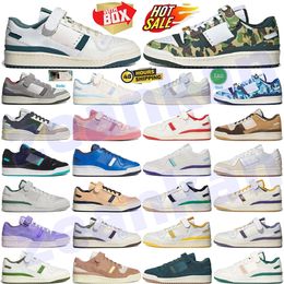 Chaussures 84 Sneakers X Forums Trainers Low Camo Anniversary 30th White Silver Gum Green Green Womens Mens Blue Brown Home Branch Candy Red Cream Black Rose UNT Off Navy