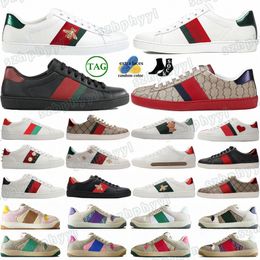 Designer schoenen Ace Sneakers Screener Red Classic Snake Bee Black Band Blue Bananya Tiger Apple Hearts Arrow Men Women Casual Shoem6VQ#