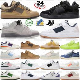 Chaussures décontractées Forum Low Buckle X Bad Bunny 84 Jaune Cream Blue Tint Core Noir Benito Pâques Egg Men Cafe Patchwork Pink White Brown Snogya #