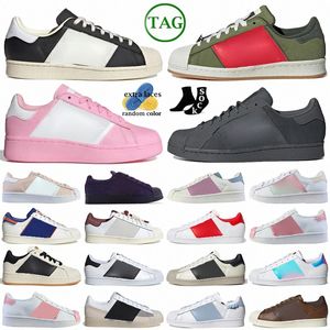 Superstar baskets noir blanc teenage tortues xlg rose sylla gris brun foncé w ayoon vert taupe blue et hommes chaussures décontractées 1uny #