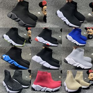 Enfants Baskets Speed Sneakers Toddlers Chaussures Chaussette Running Designer Kid Shoe Filles Jeunes tout-petits Enfants Garçons Sneaker Noir Blanc Rouge Neon Jaune Vif Rose Bleu