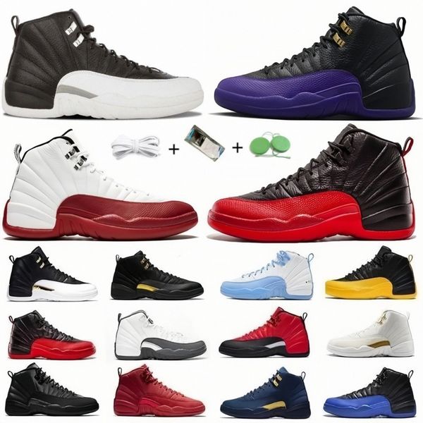 12 12s Field Purple Flu Game Cherry Playoffs Hommes Chaussures de basket-ball Stealth Brillant Orange Blanc Noir Royal Royauté Taxi Bleu Baskets