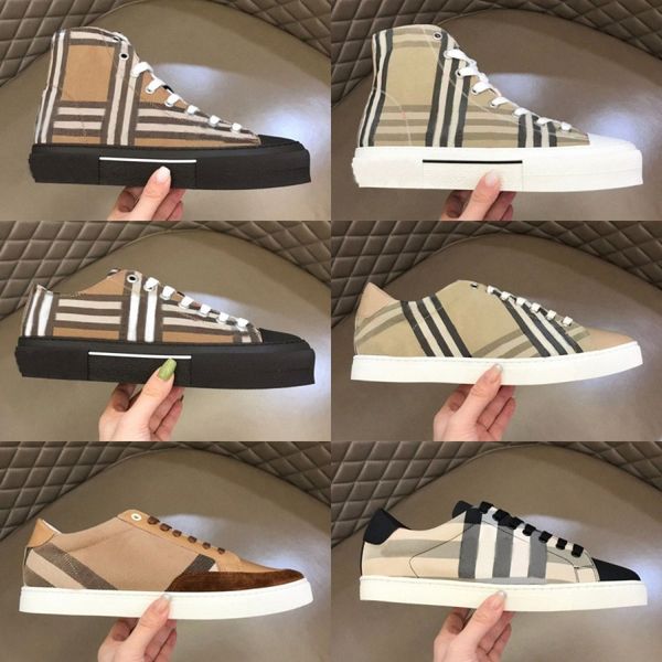 Chaussures de baskets designer Stripes de tennis vintage Imprimé vérification de la plate-forme à rayures plate-forme plateaux Fémeaux Femme Men de baskets Lettrage imprimé Plaid Shoe Womens