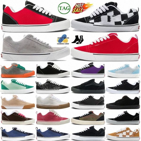 Trainers Sneakers Chaussures Knu Skool Designers Shoe Skateboard Mens Black White Navy Gum Mege Check Brown Outdoor Plat Platform Menokwd #