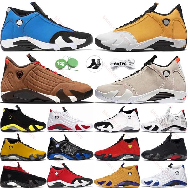 14 14s Zapatos de baloncesto Light Ginger Laney Winterized Archaeo Brown Challenge Red Hombres Hyper Royal Negro Blanco