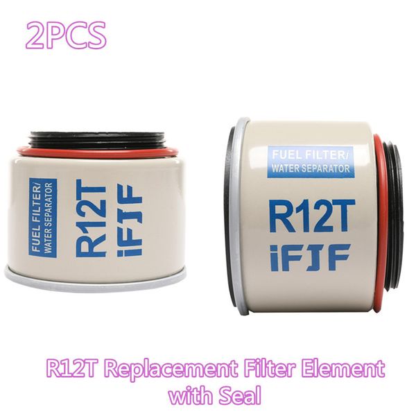 Filtro de repuesto automotriz iFJF de filtro de combustible R12T/separador de agua 120AT NPT ZG1/4-19 apto para motor diésel 2 uds