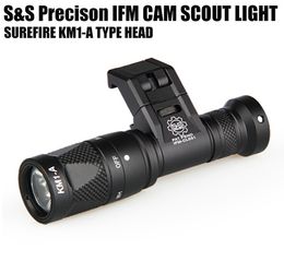 Ifm Tactical Cam Scout Light Licht hard geanodiseerd aluminium Qd Cree Led Zaklamp met dubbele uitgang Zwart