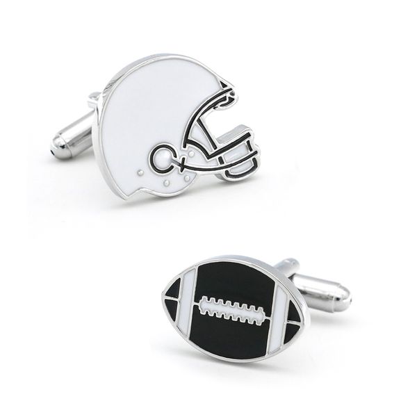 iGame nouveauté boutons de manchette de Football américain couleur noire joueur de Rugby Design qualité hommes boutons de manchette en laiton livraison gratuite