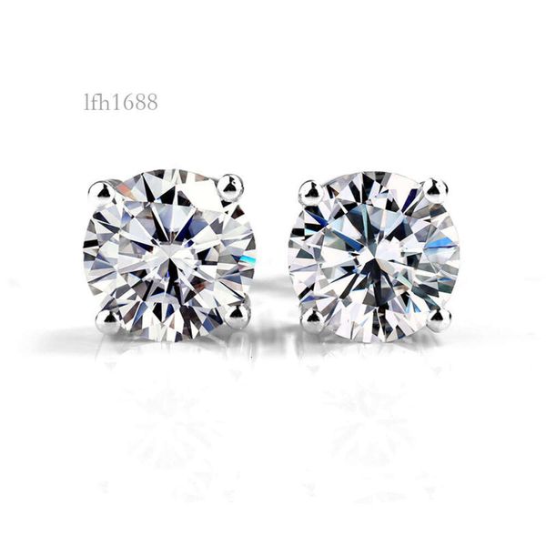 Boucles d'oreilles en or 10K 14K, certificat Igi Cvd Hpht 0,5ct 1ct D Vs1, diamant créé en laboratoire, boucles d'oreilles à tige en diamant cultivé en laboratoire