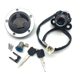 Jeu de clés de verrouillage de bouchon de gaz de carburant, interrupteur d'allumage adapté à Kawasaki Ninja ZX-6R ZX636--ZX636E/F/G ABS 2013-2018 ZX-10R 2011-2015