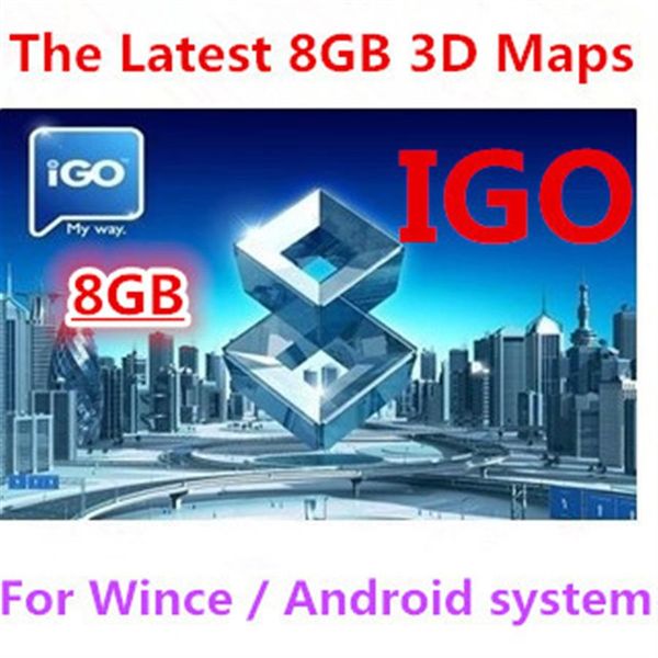 Mapas igo para gps de coche, tarjeta de memoria SD TF de 8GB con navegador GPS IGO Primo para coche, mapa para EE. UU., Canadá, México 331K
