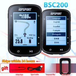 IGPSPORT BSC200 BILLE GPS BICYCLE DE BICYCLAGE NAVIGATION NAVIGATION MTB ROAD WIRESS Speedometer Odomètre 25 pouces Ant Mounder 240411