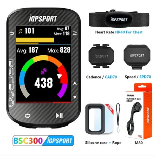 IGPSPORT-ordenador para bicicleta BSC300, velocímetro inalámbrico ANT +, Sensor de velocidad de cadencia, navegación por mapa, GPS, ordenador para ciclismo