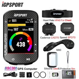 IGPSPORT BSC300 BSC 300 BIKE GPS GPS COMPORTATION SEWE SpeedMeter Color Screen Navigation Navigation Capteurs Bicycle Bicycle Odomètre 240507