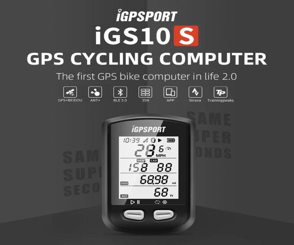 IGPSPORT iGS10S ordinateur de vélo Bluetooth 50 IPX6 étanche intelligent ANT compteur de vitesse de cyclisme sans fil accessoires de vélo de sport 1094113
