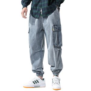 iiDossan Hip Hop Jeans Oversize Hommes Pantalons Streetwear Japonais Harajuku Joggers Jeans Hommes Baggy Poches Haute Qualité Denim 201111