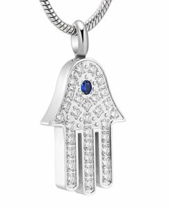 IJD10069 Inclay Crystal Hand of God Staintess Steel Memorial Collier For Ashes Gravure KeepSake Cremation Jewelry7851599