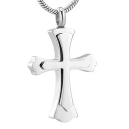 IJD12236 – collier de bijoux de crémation en croix empilée, pendentif souvenir commémoratif pour cendres avec remplissage d'entonnoir, Kit322T