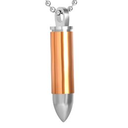 IJD2063 – collier pendentif de crémation en acier inoxydable, balle dorée, souvenir de cendres commémoratives, collier d'urne