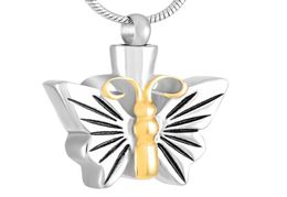 IJD9276 papillon en acier inoxydable pour cendres urne commémorative collier pendentif de mode souvenir de crémation avec chaîne bijoux 9419450