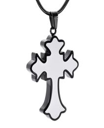 ijd9935 Urna con cruz de Jesús para cenizas de mascotas, urnas conmemorativas de recuerdo de cenizas, soporte para cenizas, urna funeraria, colgante de ataúd, collar, moda Acce1398040