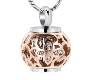 IJD9959 Personnalisez les bijoux de crémation de cylindre vierge en grave avec collier de color