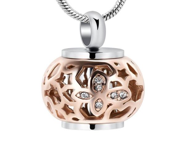 IJD9959 Personnalisez les bijoux de crémation de cylindre vierge grave avec collier de collier de color