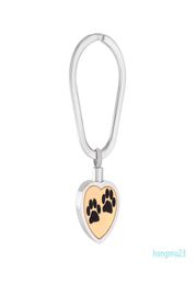 IJK2058 Dev Design Paw Imprimer Gravable Mémorial Jewelry Pendant Bag Velvet Bag Crémation Urn Collier Fashion Jewelry5007437