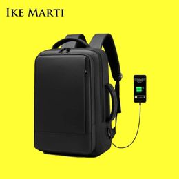 Ike Marti Rugzakken Mannen Laptop Business Bag USB Opladen Mannelijke Mochila Sac A DOS Waterdicht School Anti-diefstal Reizen Bagpack 210929