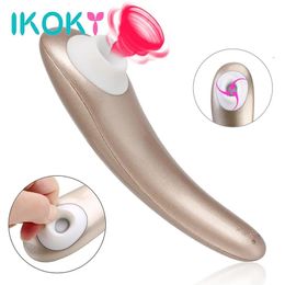 Ikoky Massager Massorgue de lengua Sucking Vibrator Sex Toys for Women Clitoris Vagina estimulador pezón Oral 240507