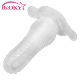 IKOKY Holle Anale Plug Prostaat Massager TPE Anus Dilatator Butt Uitbreiding Transparant Uitbreiden sexy Speelgoed voor Vrouwen Mannen Gay