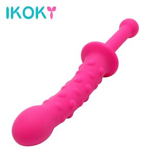 IKOKY Grandes Particules Anal Plug avec Poignée Butt Plug Stimulateur de Point G-prostate Masseur Érotique Jouets Sex Toys pour Hommes Femmes Gay q170718