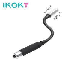 IKOKY Lange Vibrator Stok Buigen Speeltjes voor Vrouwen Mannen Clitoris Stimulator Toverstaf Anale Plug Vagina Massager Orgasme D1814397271