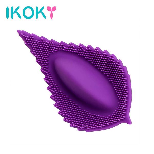 IKOKY Léchage Oral Invisible Culotte Vibrante Stimulateur De Clitoris Femme Masturbation Feuille Vibrateur Adulte Sex Toys pour Femme Y18100703