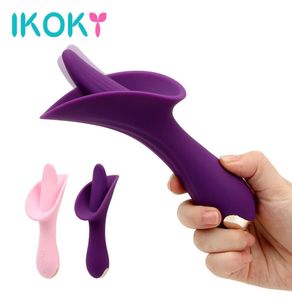 IKOKY Oral sexe masseur langue vibrateur Clitoris stimulateur jouets sexuels pour femmes femme masturbateur adulte produit Silicone S10183330795