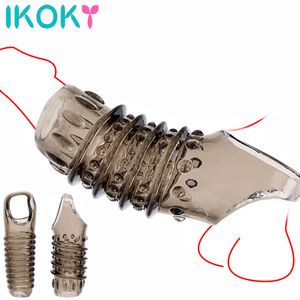 Ikoky Penis Ring Reutilisable Silicone Cock élargissement Ejaculation Toys Sexy Toys for Men