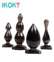 IKOKY Silicone Plug Anal perle produits pour adultes masseur de Prostate érotique godemichet Anal jouets sexuels pour hommes femmes Gay 4 Styles S9245499172