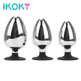 IKOKY – Plug Anal en métal lisse de grand diamètre, jouets sexuels pour femmes et hommes, masseur de Prostate, gode Anal, dilatateur d'anus, 240105