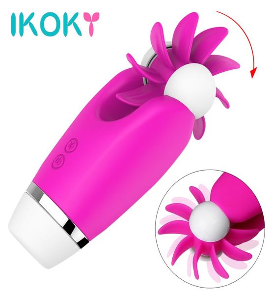 Ikoky Tongue Licking Vibrator Rotation Oral Clitoris Stimulator Sex Toys for Women Masturbator Sex Products Massage mammaire Y1810263863378