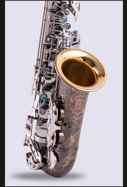 Il belin Saxophone promotionnel gratuit Alto noir Nickel argent alliage Alto Sax laiton Instrument de musique avec étui embout copie