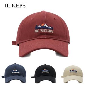 Il Keps Wat ik wil is eenvoudige Womes Cap voor vrouwelijke heren honkbal top zon hoed kpop hiphop cotton bqm248 240322