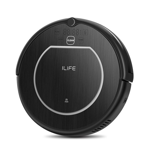 ILIFE V55 Pro Aspirateur Robot Balayage Vadrouille Humide Mur Virtuel Nettoyage Planifié Aspiration Puissante pour poils d'animaux et sols durs Y200246Z