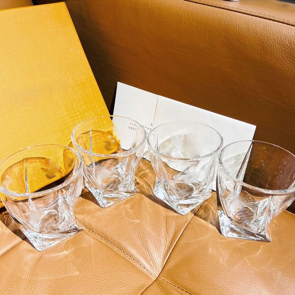 Ilivi monogram whisky cristal vaso copa de vino coleccionable diseñador de lujo bar de bar de casa hotel tazas de boda de bebidas regalo de Navidad presente