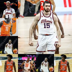 Illinois vechten Illini Basketball Jersey Terrence Shannon Jr Dain Dainja Coleman Hawkins Sencire Harris Jayden Epps Skyy Clark Matthew Mayer Ayo Dosunmu