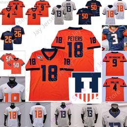 Illinois Fighting Illini Football Jersey NCAA DeVito Chase Brown Jartavius ​​Martin Devon Witherspoon Pat Bryant Randolph