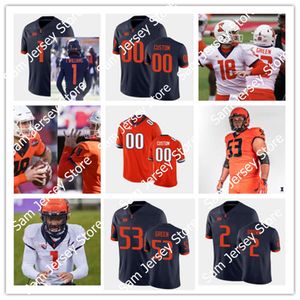 Maillot de football Illinois Fighting Illini 43 Moore Josh Gesky Kalen Villanueva 10 Tahveon Nicholson Jakari Norwood 5 Caleb Griffin Matt Robinson Plohr Keion Battle