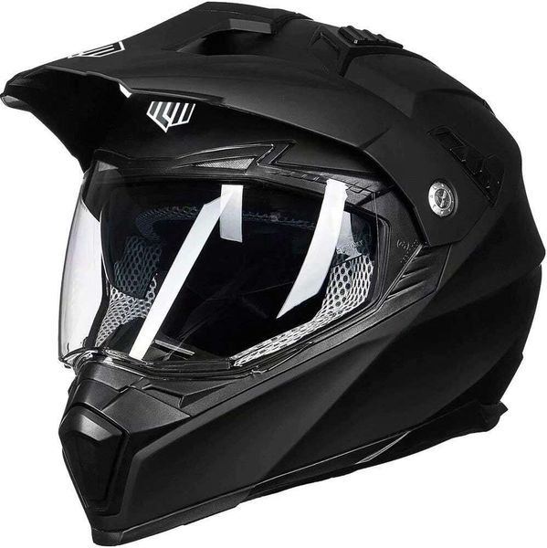 Ilm Off Road Motorcycle Double Sport Casque Full Face Visor Soleil Dirt Bike ATV Motocross Casco Dot Certified Model 606V